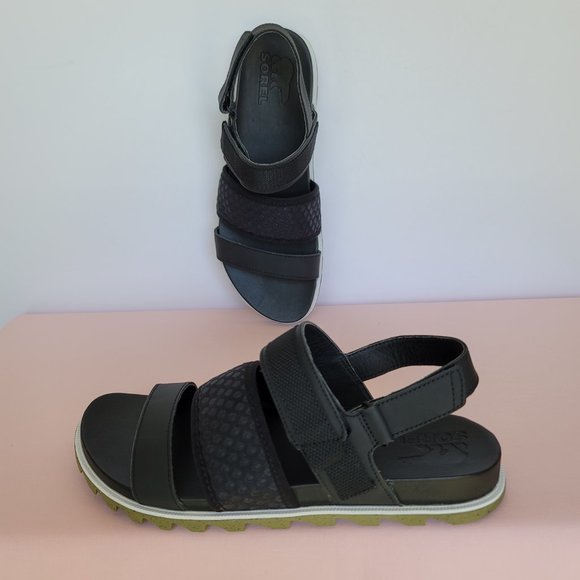 SOREL Roaming Decon Slingback Sandals- Women's Size 10 - Black/Olive color⭐ - Picture 5 of 16